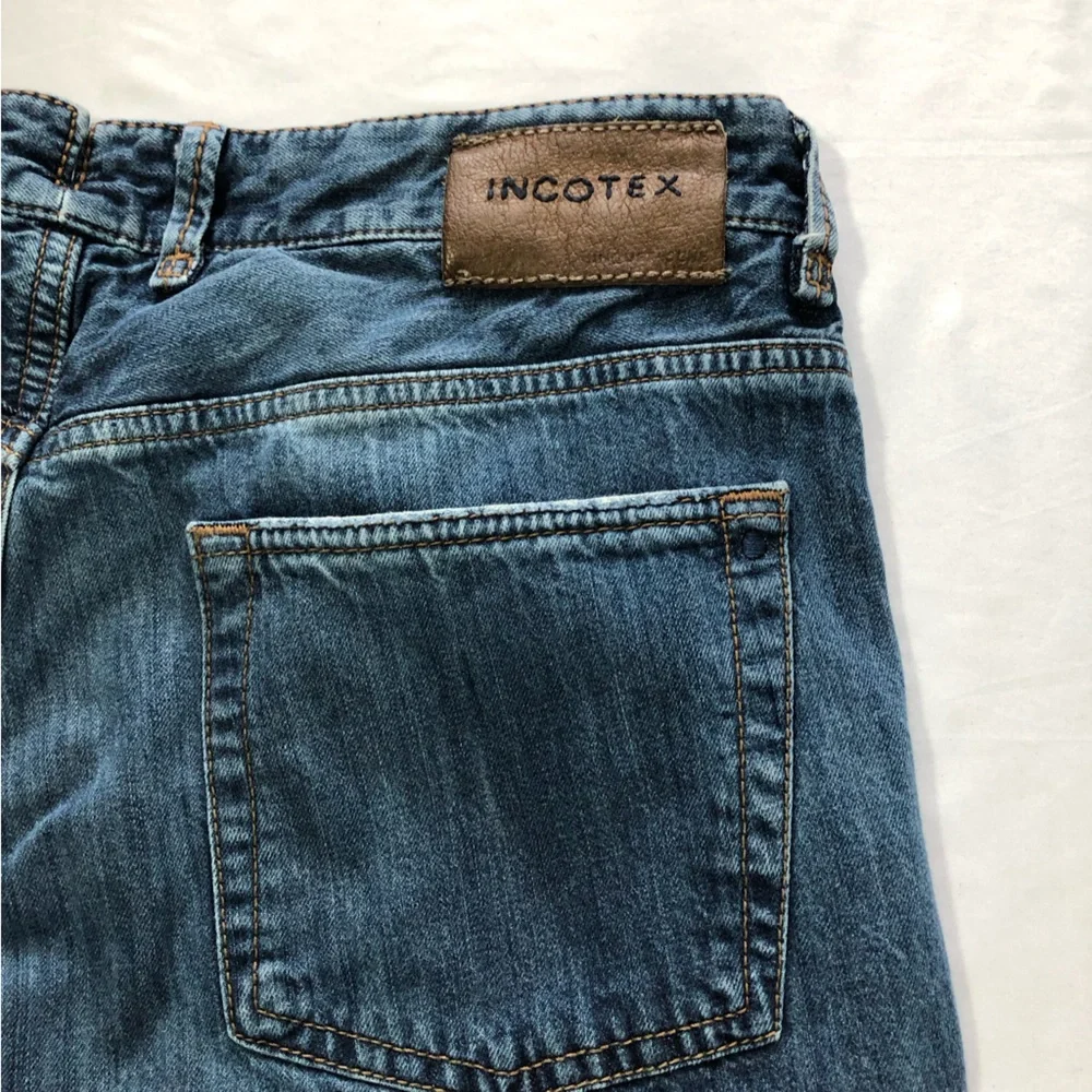 Incotex five regular straight leg 34x30 mens jeans cotton casual minimalist